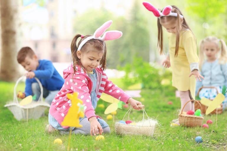 children collecting Easter eggs | Ward Realty