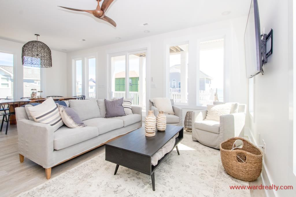 beach themed living room | Ward Realty